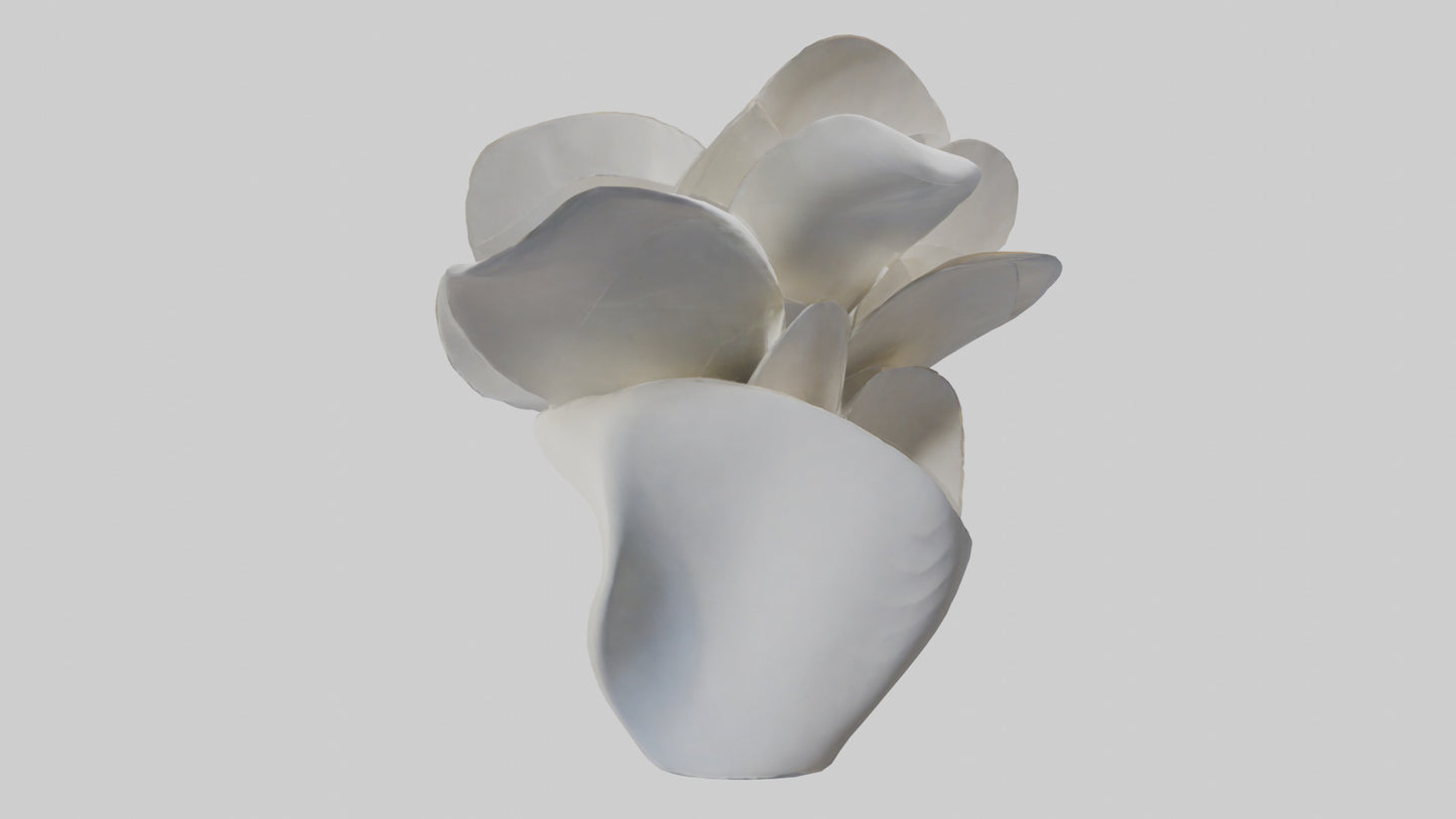 3D model Petal Form Abstract statue model VR / AR / low-poly