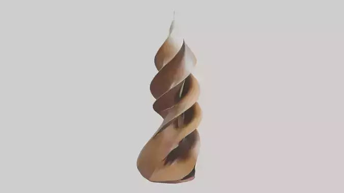 Petal Spiral Sculpture model VR / AR / low-poly