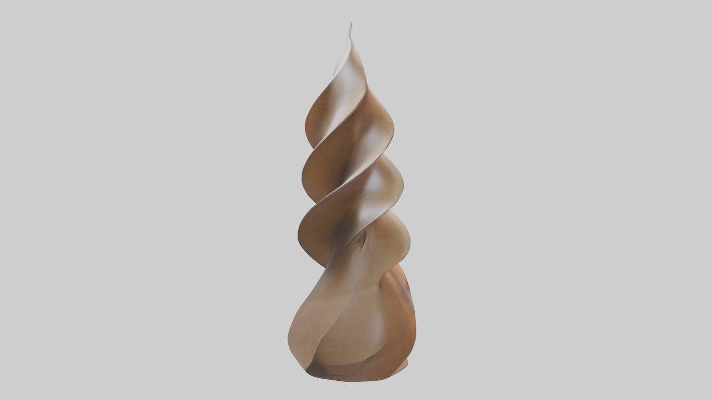 Petal Spiral Sculpture model VR / AR / low-poly