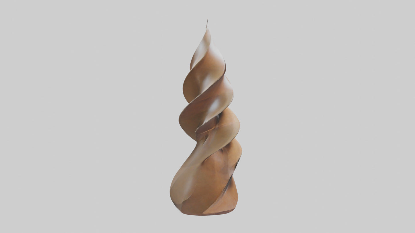 Petal Spiral Sculpture model VR / AR / low-poly