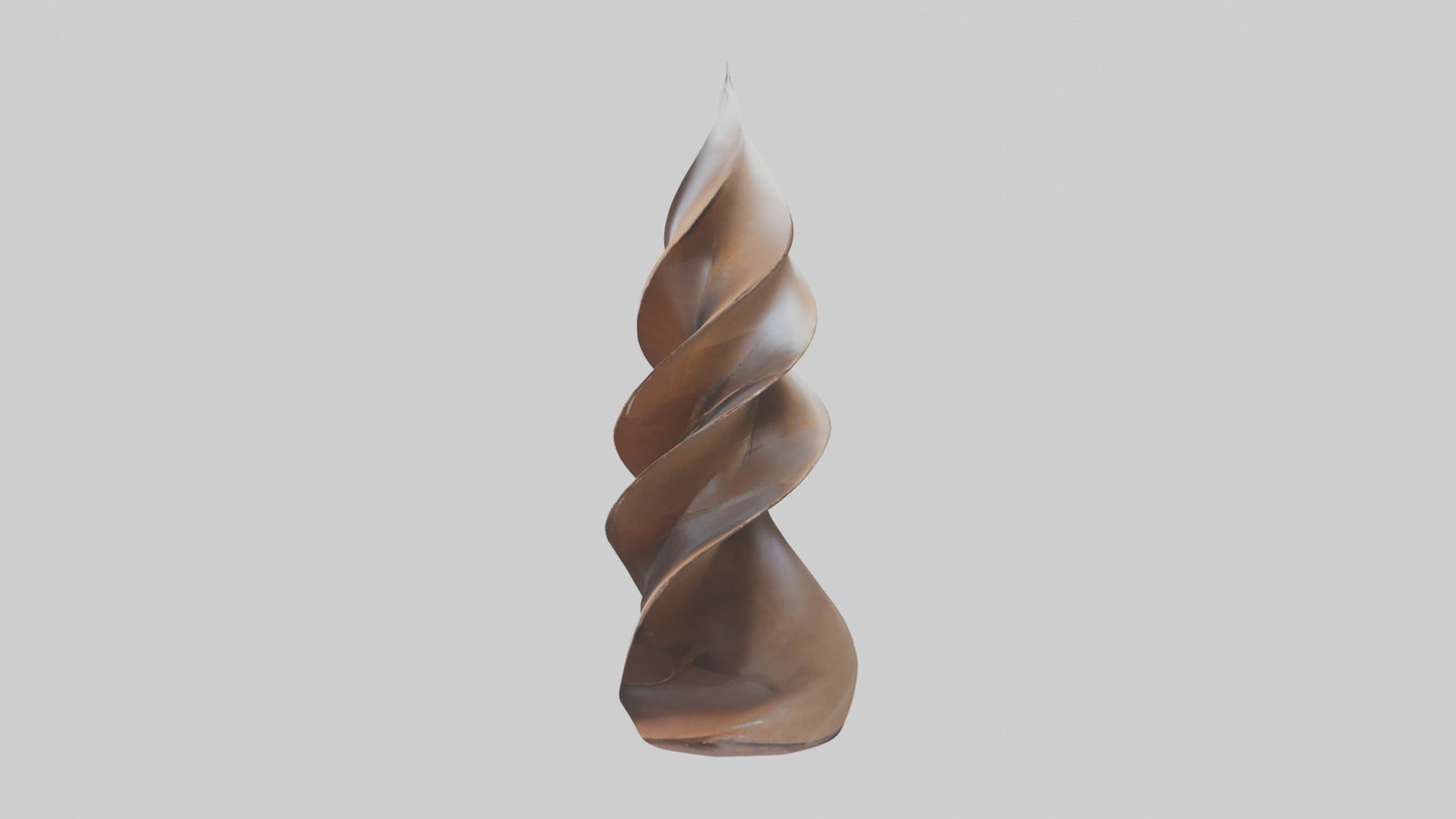 Petal Spiral Sculpture model VR / AR / low-poly