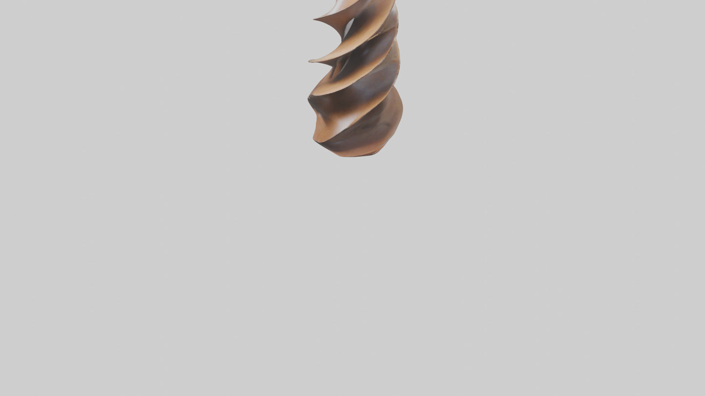 Petal Spiral Sculpture model VR / AR / low-poly