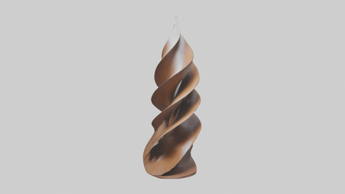 Petal Spiral Sculpture model VR / AR / low-poly