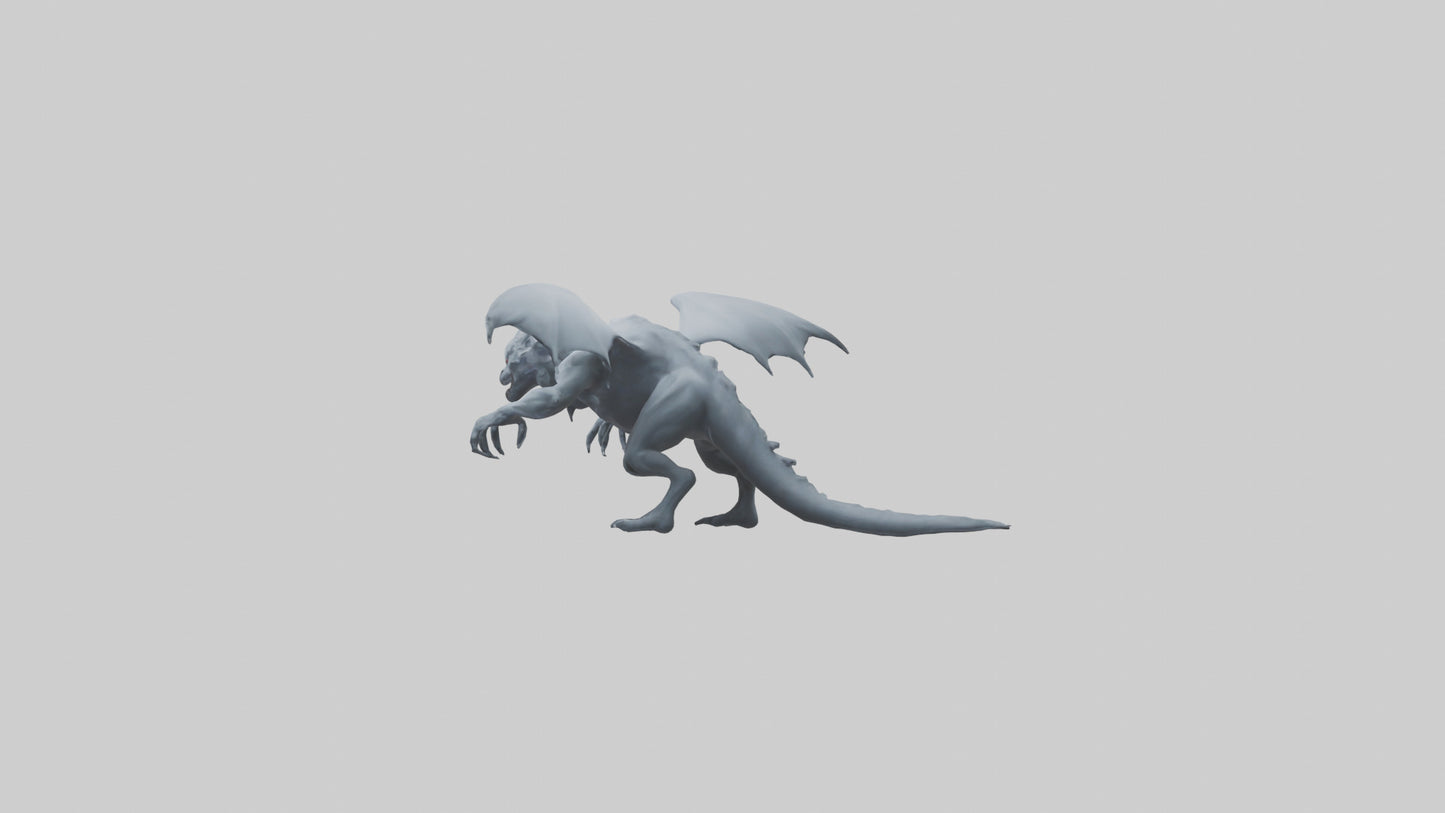 Phantom beast model VR / AR / low-poly