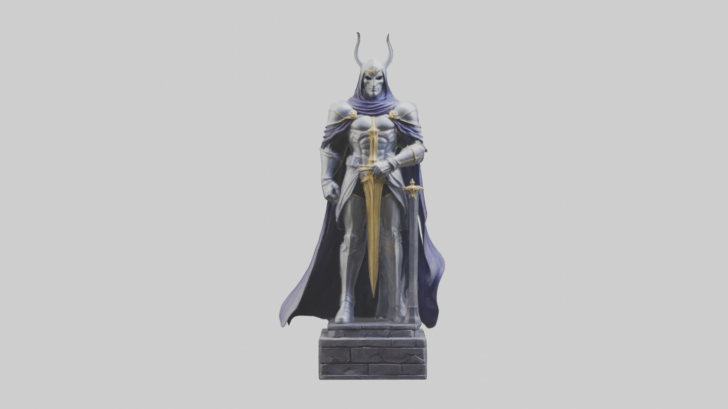 3D model Phantom Knight statue model VR / AR / low-poly