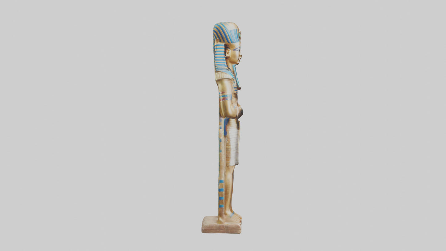 3D model Pharaoh statue model VR / AR / low-poly
