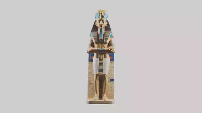 3D model Pharaoh statue model VR / AR / low-poly