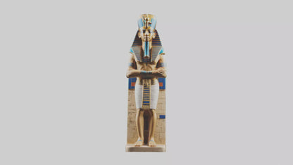 3D model Pharaoh statue model VR / AR / low-poly