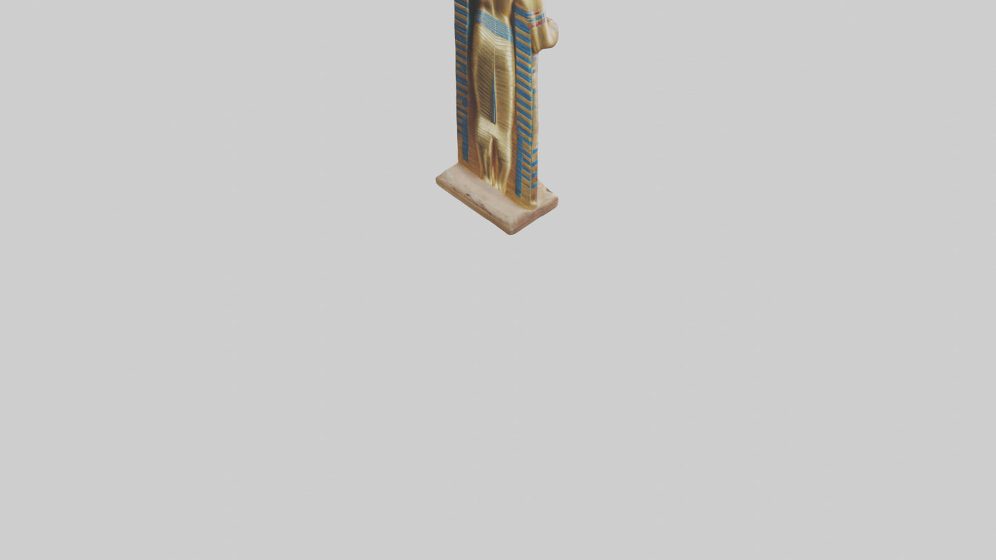 3D model Pharaoh statue model VR / AR / low-poly