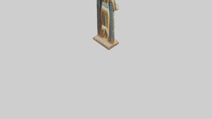 3D model Pharaoh statue model VR / AR / low-poly