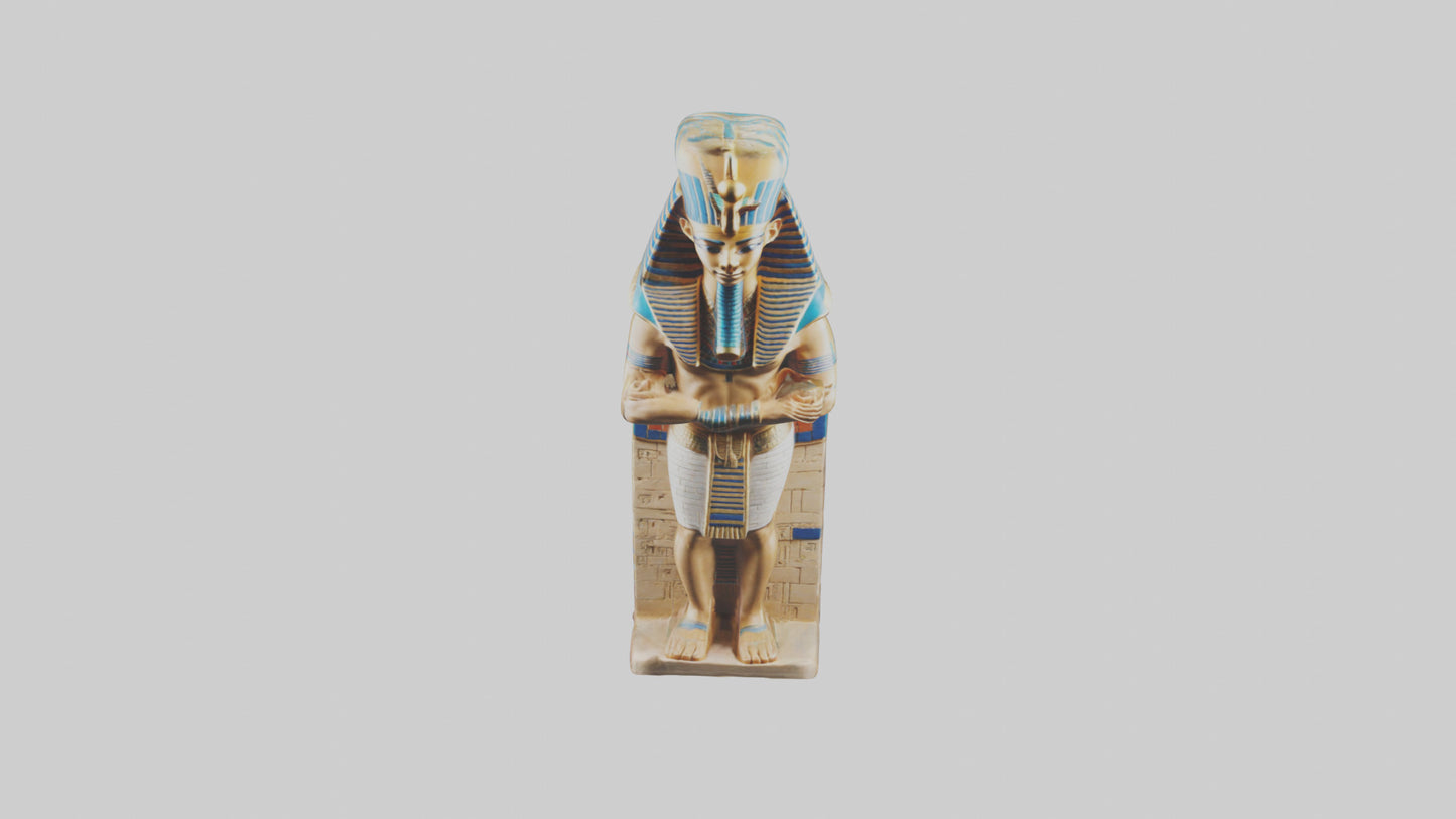 3D model Pharaoh statue model VR / AR / low-poly