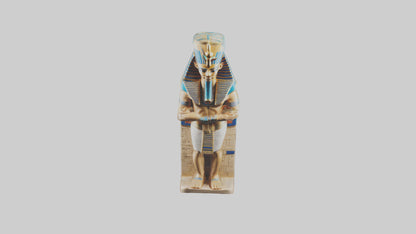 3D model Pharaoh statue model VR / AR / low-poly
