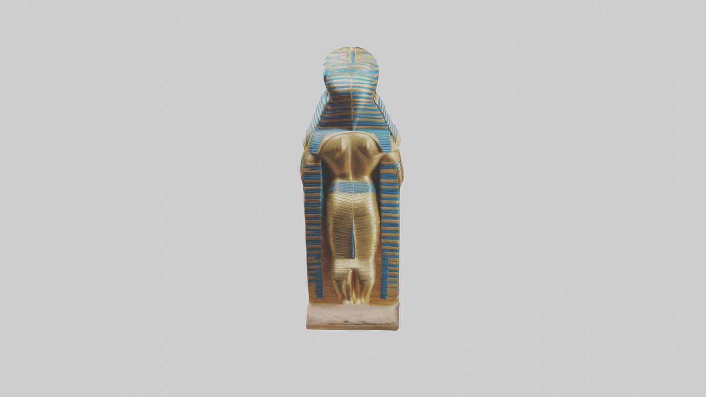 3D model Pharaoh statue model VR / AR / low-poly