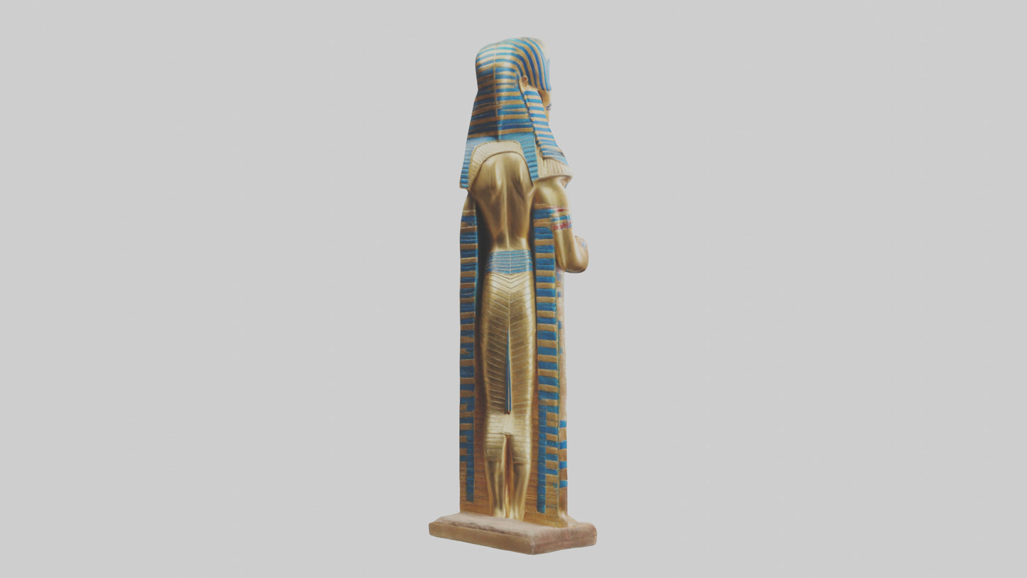 3D model Pharaoh statue model VR / AR / low-poly