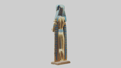 3D model Pharaoh statue model VR / AR / low-poly