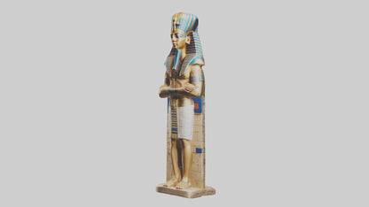 3D model Pharaoh statue model VR / AR / low-poly