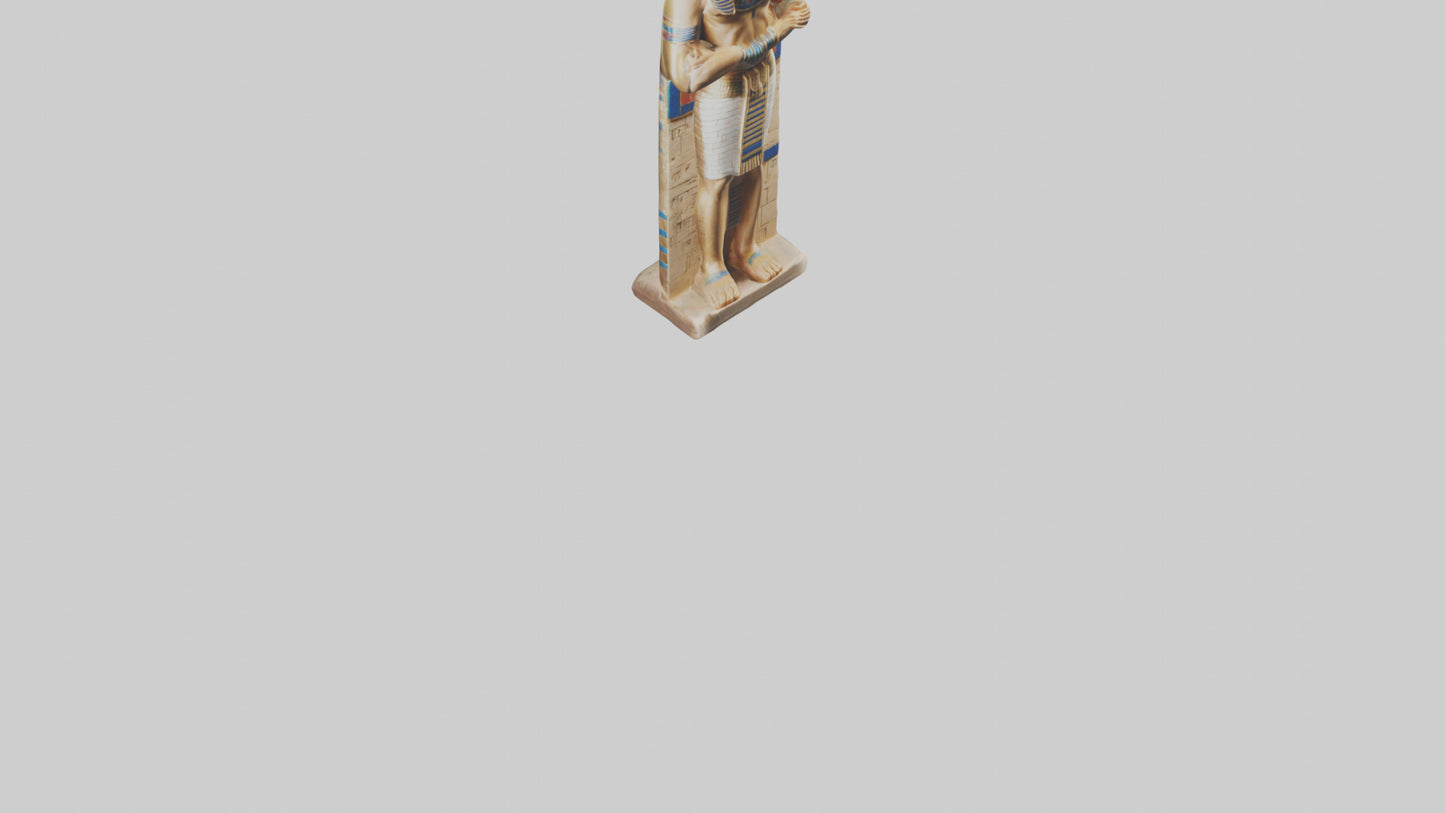 3D model Pharaoh statue model VR / AR / low-poly