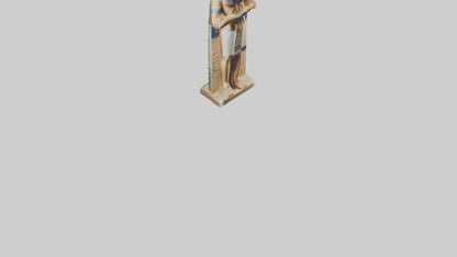 3D model Pharaoh statue model VR / AR / low-poly