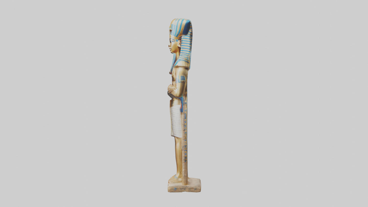 3D model Pharaoh statue model VR / AR / low-poly