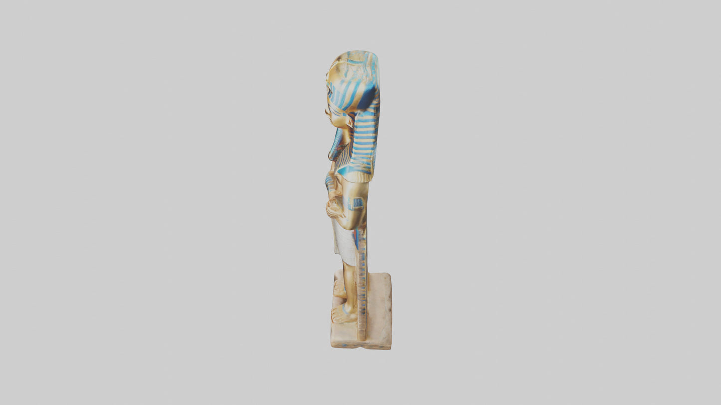 3D model Pharaoh statue model VR / AR / low-poly