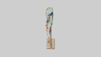 3D model Pharaoh statue model VR / AR / low-poly