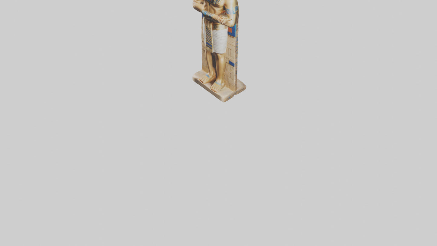 3D model Pharaoh statue model VR / AR / low-poly
