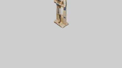 3D model Pharaoh statue model VR / AR / low-poly