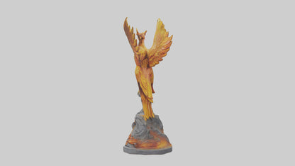 3D model Phoenix Guardian statue model VR / AR / low-poly