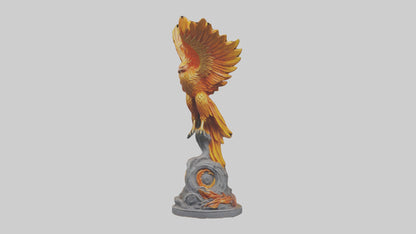 3D model Phoenix Guardian statue model VR / AR / low-poly