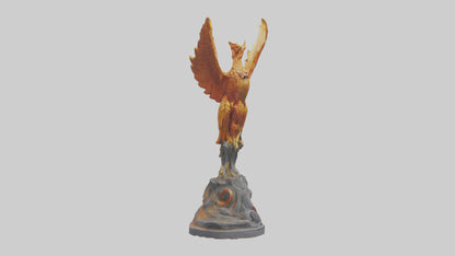 3D model Phoenix Guardian statue model VR / AR / low-poly