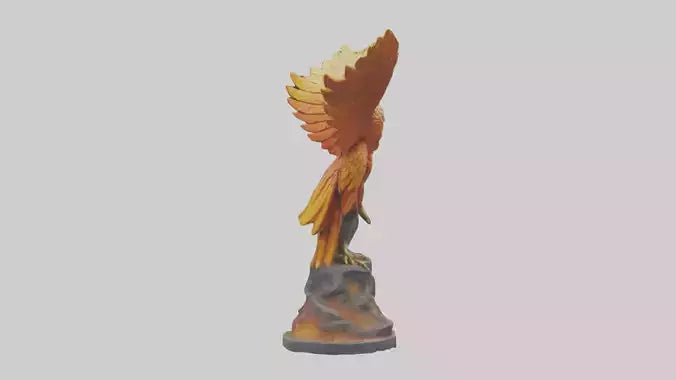 3D model Phoenix Guardian statue model VR / AR / low-poly
