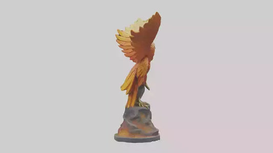 3D model Phoenix Guardian statue model VR / AR / low-poly
