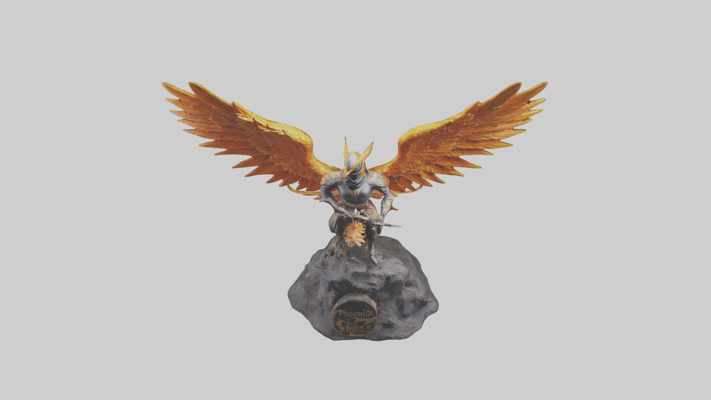 3D model Phoenix Rider statue model VR / AR / low-poly