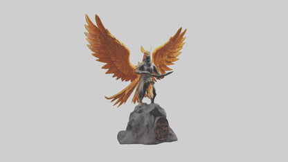 3D model Phoenix Rider statue model VR / AR / low-poly