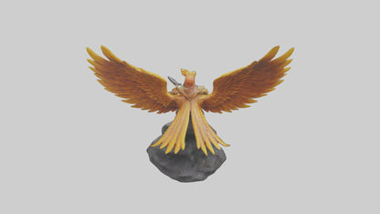 3D model Phoenix Rider statue model VR / AR / low-poly