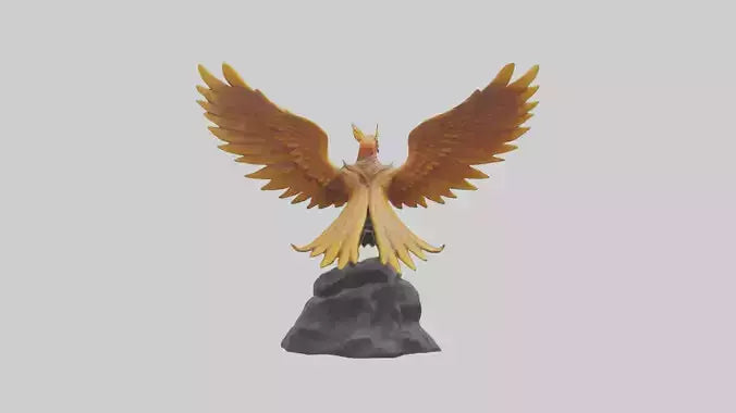 3D model Phoenix Rider statue model VR / AR / low-poly