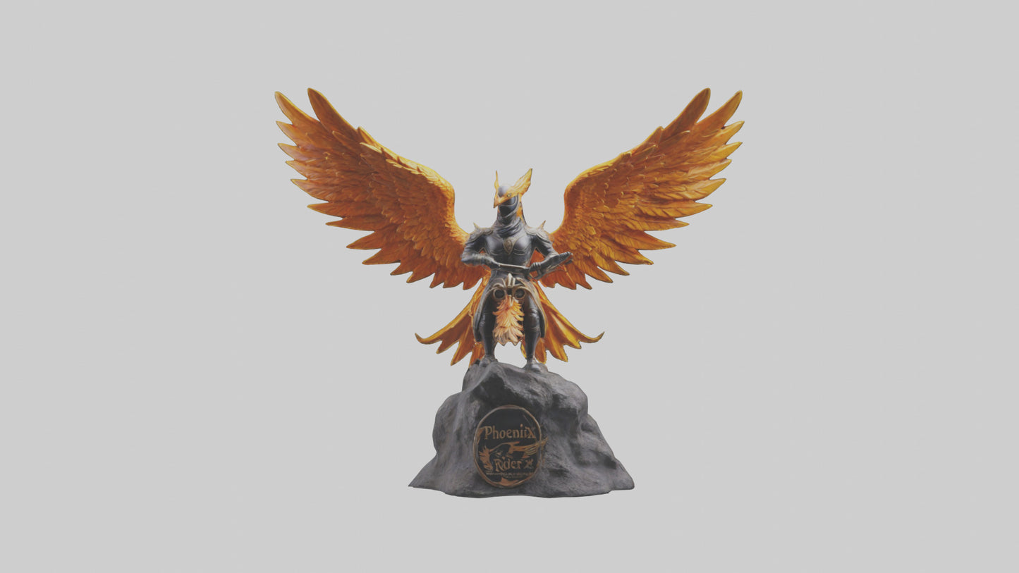 3D model Phoenix Rider statue model VR / AR / low-poly