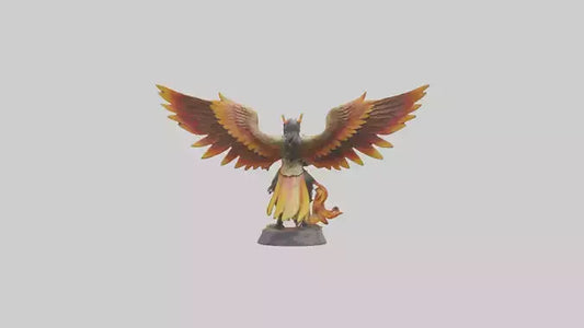 3D model Phoenix Warrior statue model VR / AR / low-poly