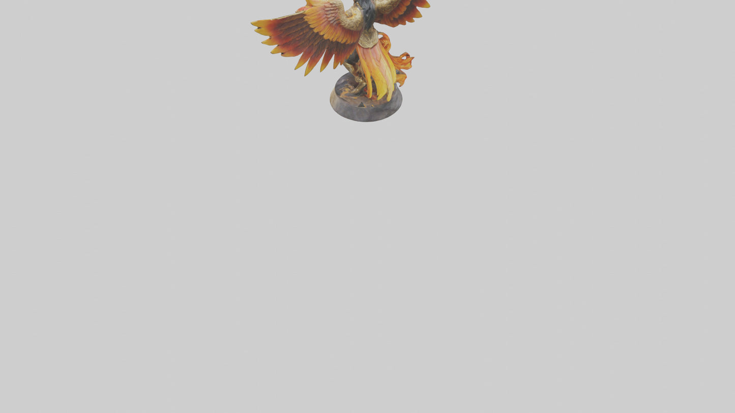 3D model Phoenix Warrior statue model VR / AR / low-poly