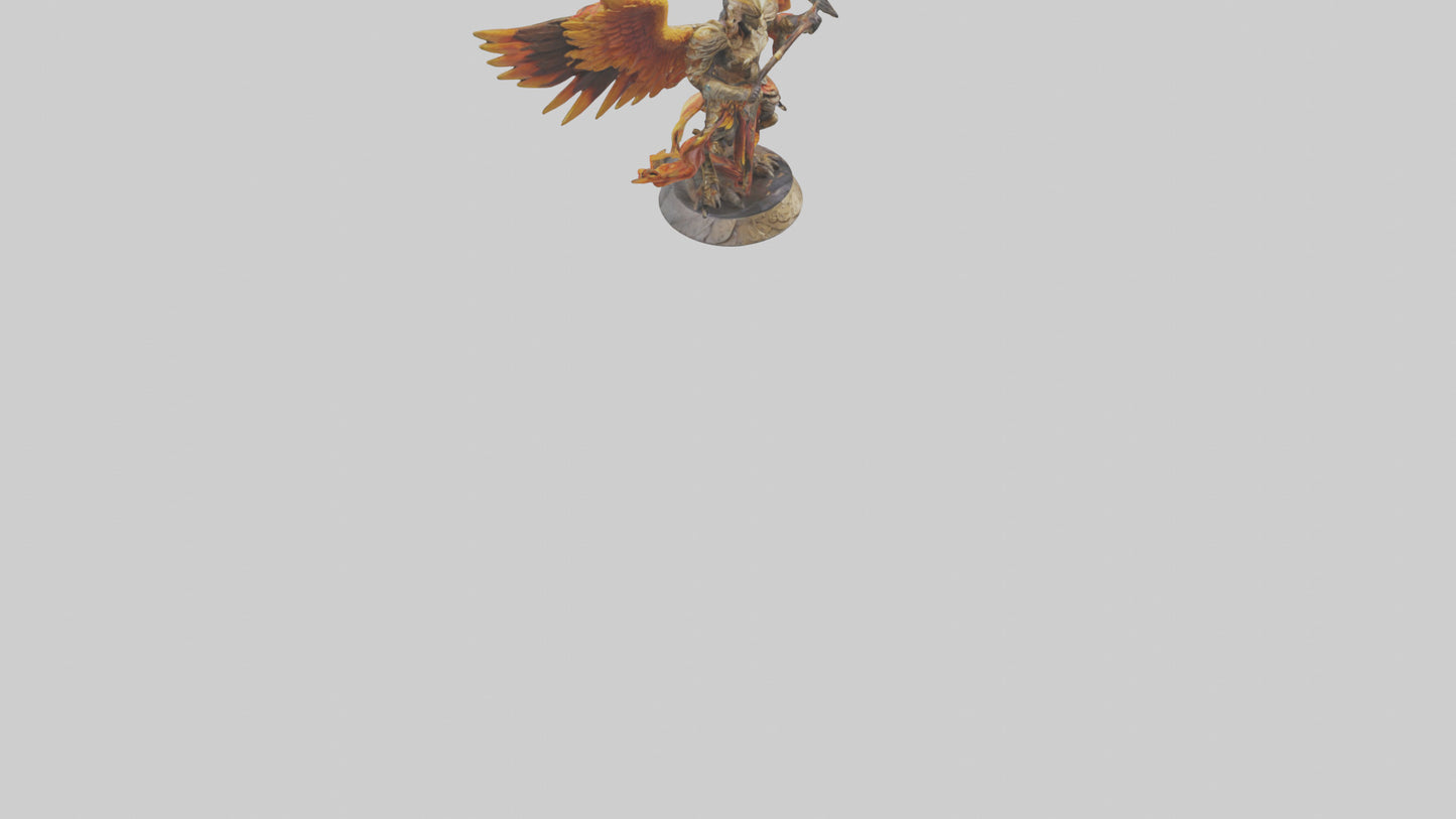 3D model Phoenix Warrior statue model VR / AR / low-poly