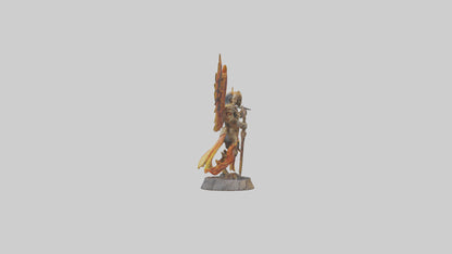 3D model Phoenix Warrior statue model VR / AR / low-poly