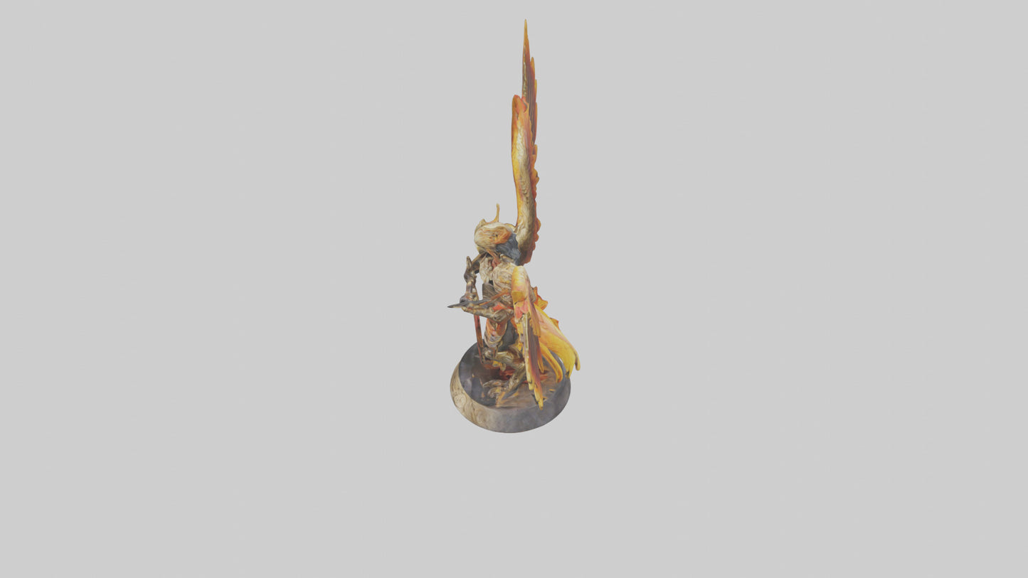 3D model Phoenix Warrior statue model VR / AR / low-poly
