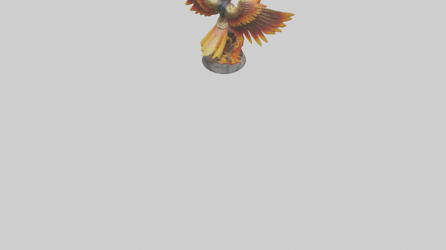 3D model Phoenix Warrior statue model VR / AR / low-poly