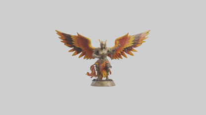 3D model Phoenix Warrior statue model VR / AR / low-poly