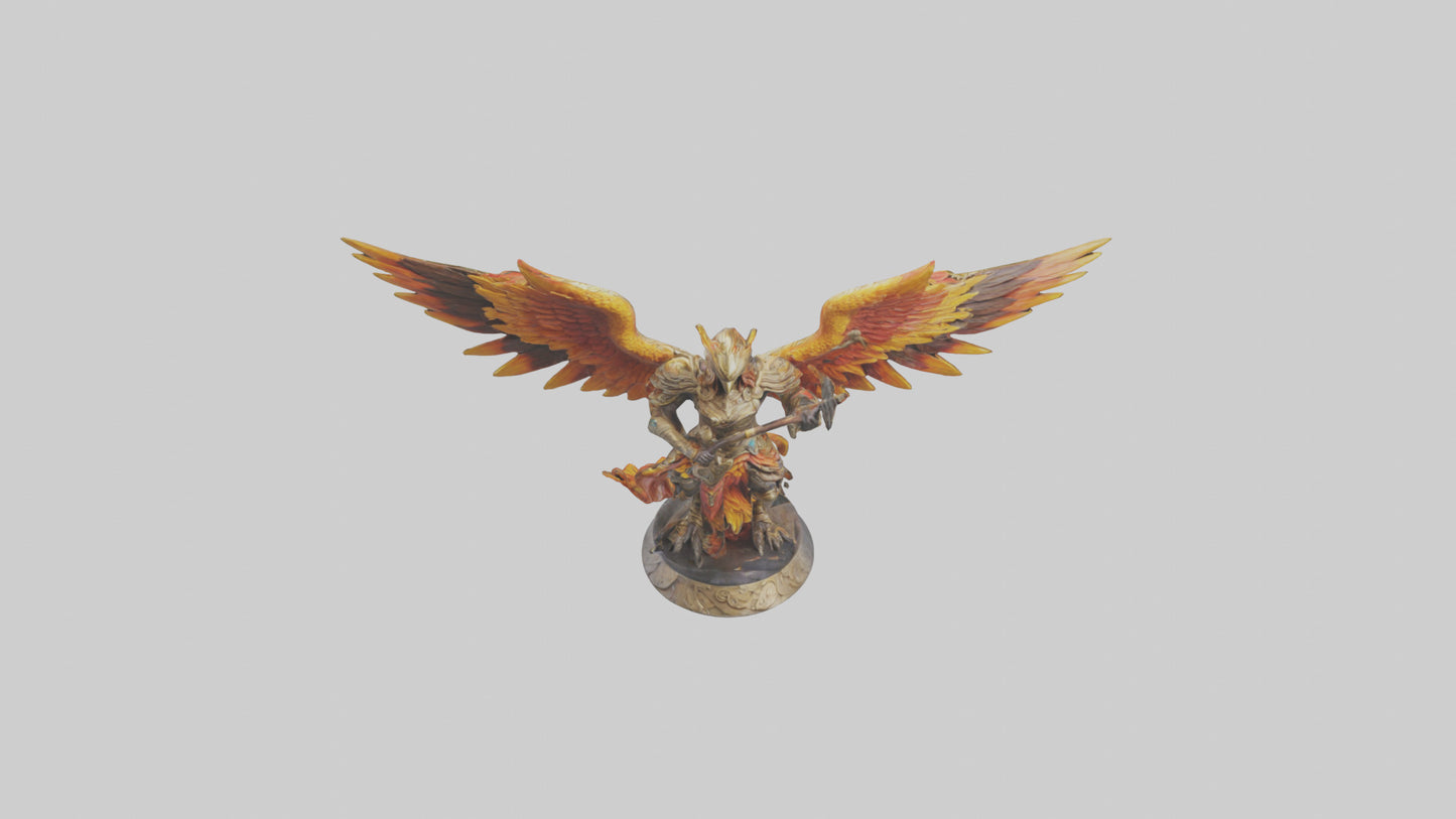 3D model Phoenix Warrior statue model VR / AR / low-poly