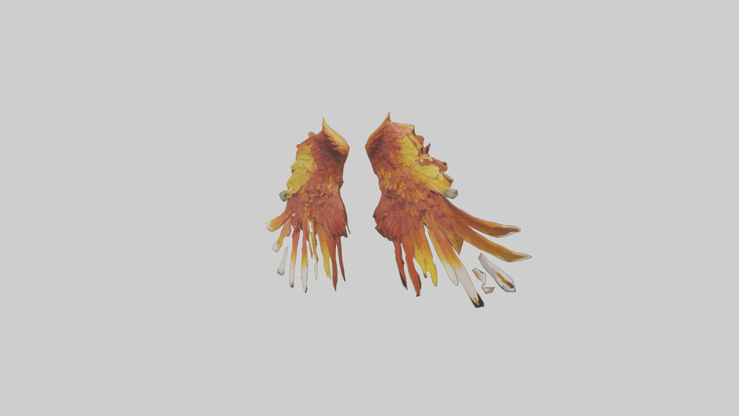 Phoenix Wings model VR / AR / low-poly