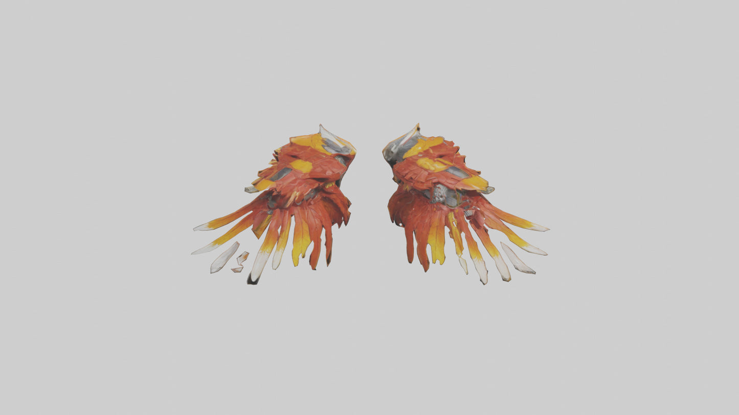 Phoenix Wings model VR / AR / low-poly