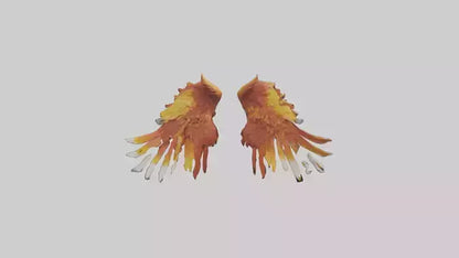 Phoenix Wings model VR / AR / low-poly