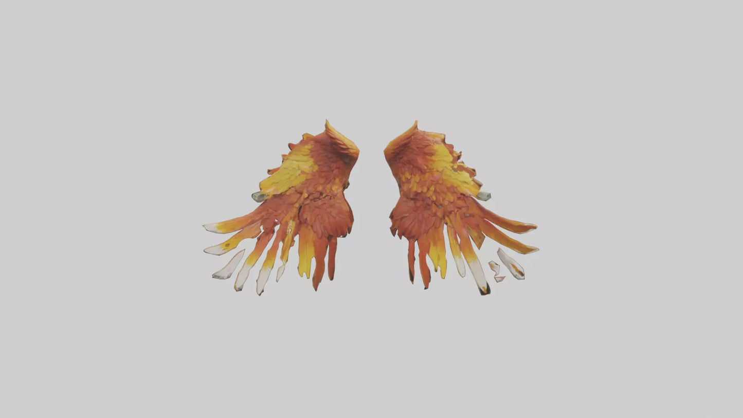 Phoenix Wings model VR / AR / low-poly