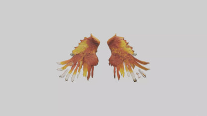 Phoenix Wings model VR / AR / low-poly